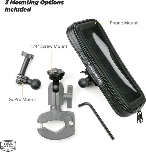 SCOSCHE PSM11001 TerraClamp Heavy Duty 3-in-1 Mount Large Motorcycles, ATVs x Sides in Saudi Arabia