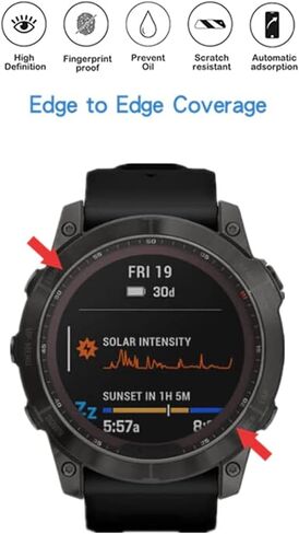 MOTONG Compatible with Garmin epix Pro 42mm Screen Protector - Tempered Glass Screen Protectors Compatible with Garmin epix Pro 42mm / Fenix 7s/7s Pro,9 H Hardness, Made From Real Glass in Kuwait