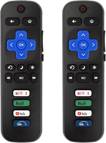 Replacement Remote Controls Exclusively for Roku TV: Compatible with TCL, Hisense, Onn, Sharp, Element, Westinghouse, and Philips Roku Series Smart TVs【Not for Roku Stick】【Pack of 2】 in Kuwait