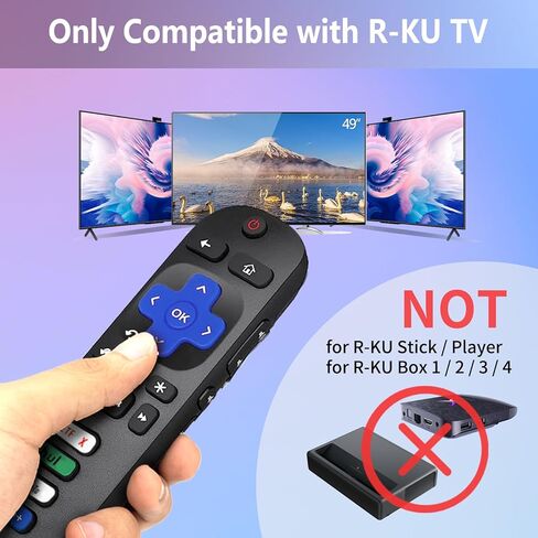 Replacement Remote Controls Exclusively for Roku TV: Compatible with TCL, Hisense, Onn, Sharp, Element, Westinghouse, and Philips Roku Series Smart TVs【Not for Roku Stick】【Pack of 2】 in Kuwait