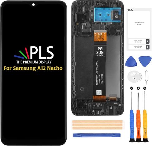 A-MIND لهاتف Samsung Galaxy A12 Nacho A127 استبدال الشاشة (مع الإطار) A127F/DSN A127F/DS A127F A127M A127U شاشة LCD تعمل باللمس محول رقمي مجموعة إصلاح كاملة، مع أدوات in Kuwait