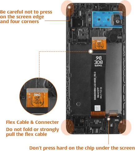 A-MIND لهاتف Samsung Galaxy A12 Nacho A127 استبدال الشاشة (مع الإطار) A127F/DSN A127F/DS A127F A127M A127U شاشة LCD تعمل باللمس محول رقمي مجموعة إصلاح كاملة، مع أدوات in Kuwait