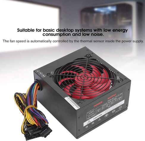 ASHATA Computer Power Supply Modular 250W, ATX Power Supply with 4.7 inch Mute Cooling Fan, 20+4 Pin 12V CPU Desktop PC Active PFC Power Supply (US Plug) in Saudi Arabia