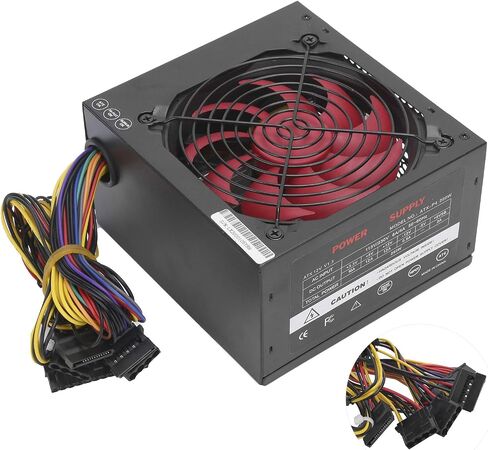 ASHATA Computer Power Supply Modular 250W, ATX Power Supply with 4.7 inch Mute Cooling Fan, 20+4 Pin 12V CPU Desktop PC Active PFC Power Supply (US Plug) in Saudi Arabia