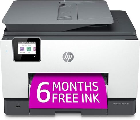 طابعة HP OfficeJet Pro 9015e لاسلكية متعددة الإمكانات ملونة مع حبر فوري إضافي لمدة 6 أشهر مع HP+ (1G5L3A)، رمادي in Saudi Arabia