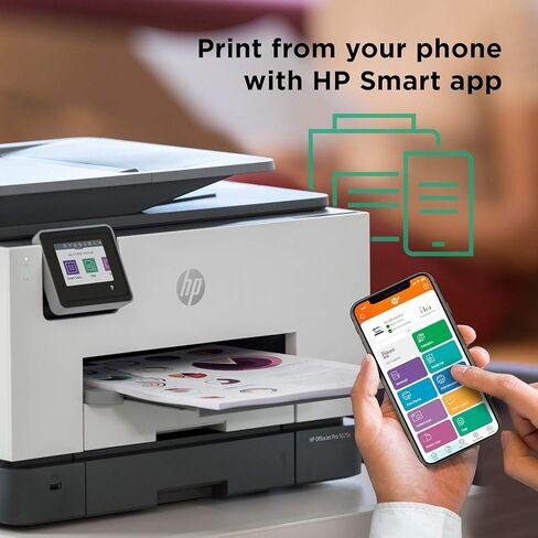 طابعة HP OfficeJet Pro 9015e لاسلكية متعددة الإمكانات ملونة مع حبر فوري إضافي لمدة 6 أشهر مع HP+ (1G5L3A)، رمادي in Saudi Arabia