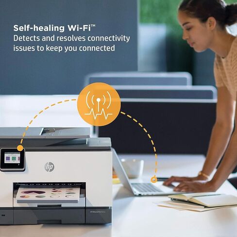 طابعة HP OfficeJet Pro 9015e لاسلكية متعددة الإمكانات ملونة مع حبر فوري إضافي لمدة 6 أشهر مع HP+ (1G5L3A)، رمادي in Saudi Arabia