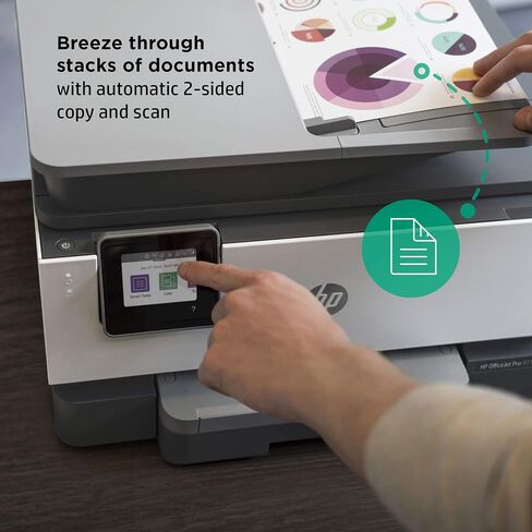 طابعة HP OfficeJet Pro 9015e لاسلكية متعددة الإمكانات ملونة مع حبر فوري إضافي لمدة 6 أشهر مع HP+ (1G5L3A)، رمادي in Saudi Arabia
