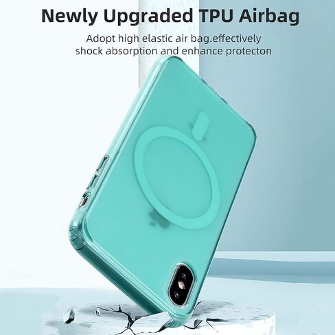 حافظة هاتف مغناطيسية شفافة من Tigowos لهاتف iPhone Xs Max مع شحن لاسلكي MagSafe حافظة واقية مضادة للصدمات ومضادة للأصفر ومضادة لبصمات الأصابع لهاتف iPhone Xs Max (6.5 بوصة)، أزرق in Kuwait