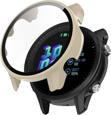 حافظة واقية متوافقة مع Garmin Forerunner 955/955 حافظة حماية للشاشة الشمسية مع غطاء ممتص للصدمات من الزجاج المقسى عالي الدقة لجهاز Forerunner 955/955 Solar (3 أسود) in Kuwait