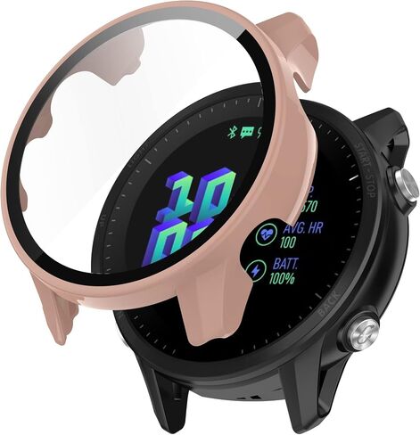 حافظة واقية متوافقة مع Garmin Forerunner 955/955 حافظة حماية للشاشة الشمسية مع غطاء ممتص للصدمات من الزجاج المقسى عالي الدقة لجهاز Forerunner 955/955 Solar (3 أسود) in Kuwait