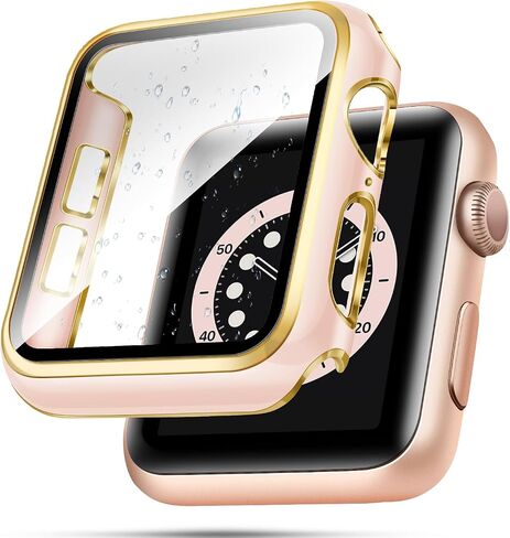 top4cus 40mm PC Cover Case for Apple Watch Series 6/SE/5/4, White | With Screen Protector, Daily Use Cover for Women Kids, Overall Anti-Scratch Bumper, Shockproof, Waterproof, Workout in Kuwait