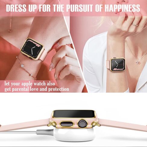 top4cus 40mm PC Cover Case for Apple Watch Series 6/SE/5/4, White | With Screen Protector, Daily Use Cover for Women Kids, Overall Anti-Scratch Bumper, Shockproof, Waterproof, Workout in Kuwait