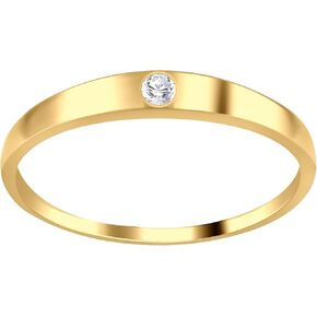 Precious Pieces Sterling Silver with Gold-Plating Baby Ring with CZ in Saudi Arabia