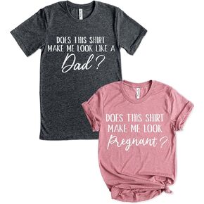 Teeny Fox Funny Pregnancy Announcement T Shirt Mom Dad Mama Maternity Saying Couple Pregnant Matching Shirts