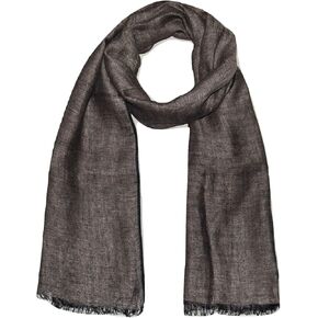 100% Pure Linen Scarf, Two Tone Melange, Large, Airy, Breathable, All Weather Linen Scarf.