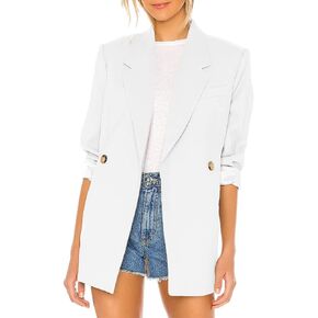 Taodou Womens Casual Blazers Oversized Open Front Peak Collar Buttons Work Office Jacket in Saudi Arabia