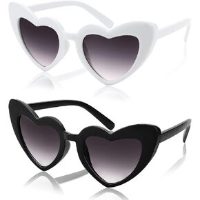 FEISEDY 2 Pack Vintage Kids Heart Sunglasses Girls Toddler De Sol Gafas Beach Party Holiday Sun Glasses Age 3-10 B2903 in Saudi Arabia