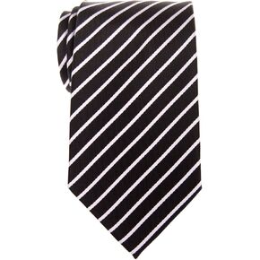 Retreez Thin Regimental Striped Woven Microfiber Men's Tie in Saudi Arabia