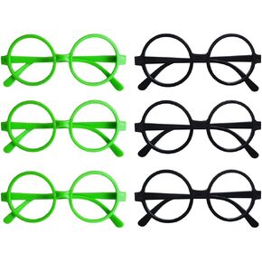 FANCYKIDS Pack of 6, Children Kids Nerd Fake Glasses No Lens Small Frame Round Eyeglasses Costume Pretend Play (Age 3-10)