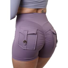 CHANGEZOE Womens Pocket Scrunch Butt Shorts Workout Cargo Shorts V Waist