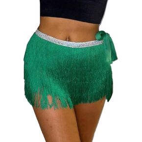 Victray تنانير الرقص النسائية للرقص الشرقي، تنورة الورك، تنورة بشراشيب، وشاح الورك، زي الحفلات على الشاطئ in Kuwait