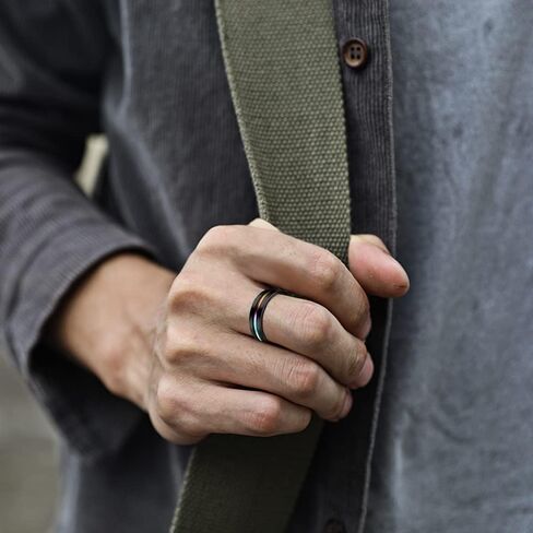 FINZOR 16Pcs Stainless Steel Fidget Band Rings for Men Women Spinner Ring Cool Rings Wedding Promise Band Ring Jewelry Set Size 7-11 in Kuwait