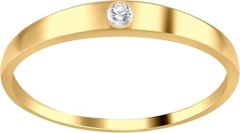 Precious Pieces Sterling Silver with Gold-Plating Baby Ring with CZ in Saudi Arabia