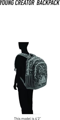 adidas Young Creator backpack, Flow Blur/Onix Grey/Signal Orange, One Size in Saudi Arabia
