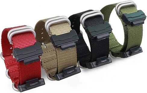 حزام ساعة بديل من النايلون 22 ملم لساعة كاسيو للرجال والنساء G-Shock GA-110/100/120/150/200/300/400 GD-100/110/120 G-8900 DW-5600 GW-M5610 DW-6900 G-5600 GW-6900 DW-9052 GLS-8900 in Kuwait