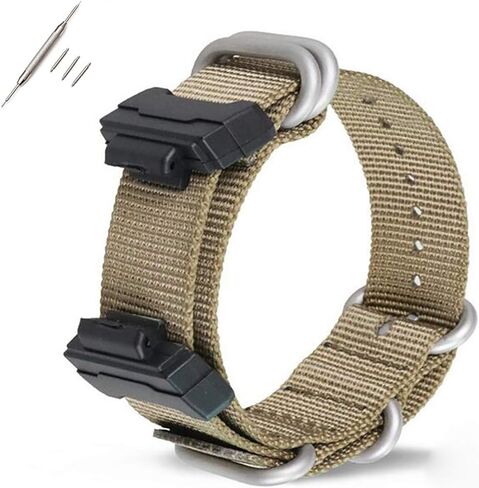 حزام ساعة بديل من النايلون 22 ملم لساعة كاسيو للرجال والنساء G-Shock GA-110/100/120/150/200/300/400 GD-100/110/120 G-8900 DW-5600 GW-M5610 DW-6900 G-5600 GW-6900 DW-9052 GLS-8900 in Kuwait