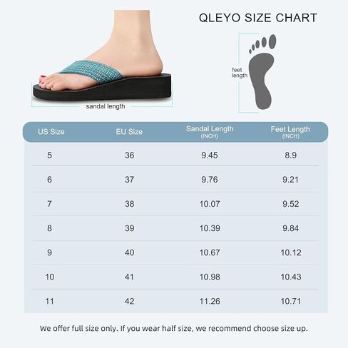 QLEYO Women's Platform Flip Flop with Arch Support, Comfortable Yoga Mat Wedge Flip-Flops, Athletic Walking Thong Slippers for Vacation/Shopping Mall/Wandering/Gathering in Saudi Arabia