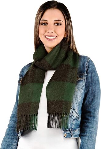 Inca Fashions - 100% Pure Baby Alpaca Buffalo Plaid Scarf for Men and Women in Kuwait