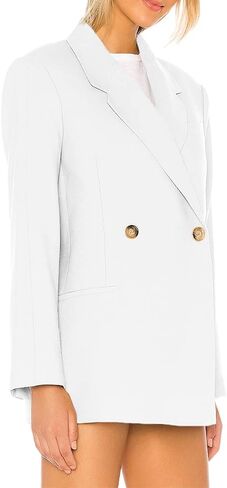 Taodou Womens Casual Blazers Oversized Open Front Peak Collar Buttons Work Office Jacket in Saudi Arabia