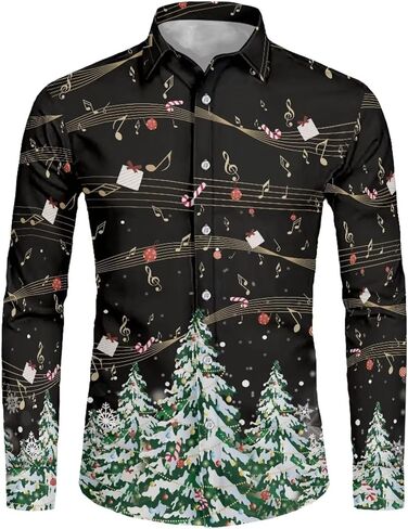 Biyejit Men's Muscle Fit Dress Shirts Wrinkle-Free Long Sleeve Casual Button Down Shirt Size XS-6XL in Saudi Arabia