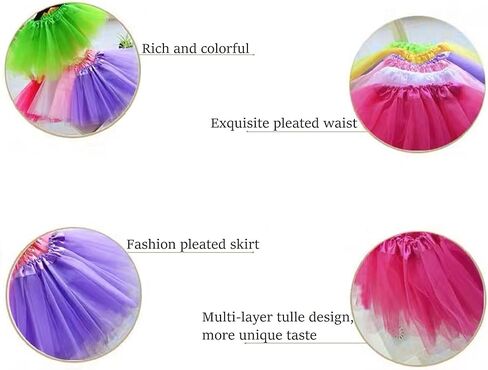 Adult Tutu Skirt,Tulle Tutu Skirt for Women with LED Neon 5 Layers Tulle Ballet Skirts for Party Dance in Kuwait