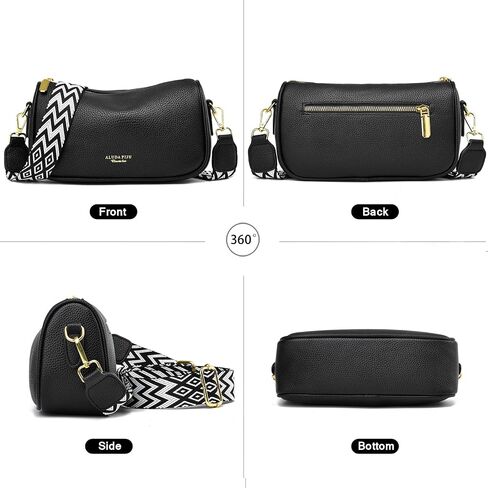YAVCOOL Small Crossbody Bag for Women Wide Strap Shoulder Bag Trendy Design Cluth Crossbody Purse and Handbag Top Zip in Saudi Arabia