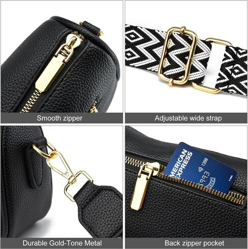 YAVCOOL Small Crossbody Bag for Women Wide Strap Shoulder Bag Trendy Design Cluth Crossbody Purse and Handbag Top Zip in Saudi Arabia