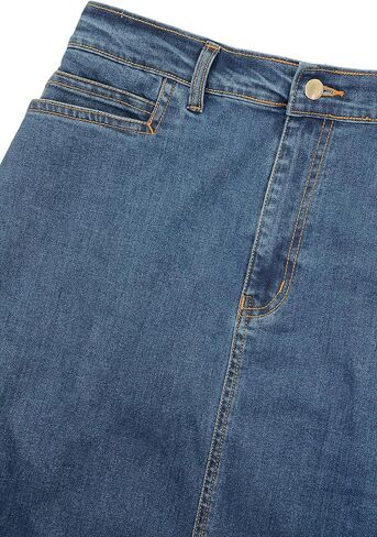 Ladies Light Blue Stonewash Stretch Denim Maxi Skirt Sizes 4 to 26, Length 35" in Saudi Arabia