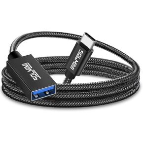 USB C to USB 3.1 Adapter (7.5ft)-5Gbps USB-C Male to USB-A Female OTG Adapter Cable Compatible with MacBook Pro/Air, iPhone 16 Pro Max/16 Plus/16e/15, Samsung Galaxy S25/S24/S23