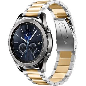 Shangpule متوافق مع نطاقات Gear S3، وساعة Galaxy Watch 3 مقاس 45 مم، وساعة Galaxy Watch مقاس 46 مم، وسوار معدني بديل من الفولاذ المقاوم للصدأ مقاس 22 مم (أزرق) in Kuwait