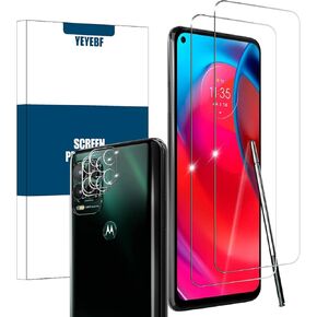 واقي شاشة موتو جي ستايلس 5G من الزجاج المقوى الممتاز + واقي عدسة الكاميرا من ييبف، [عبوتان + عبوتين] [مضاد للخدش] [زجاج ثلاثي الأبعاد] [مناسب للحافظة] in Kuwait