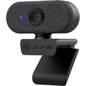 كاميرا ويب JLab Go Cam USB HD، أسود، 1080P/30 إطارًا في الثانية، 2.1 ميجابكسل، إعداد محمول بسيط، ميكروفون متعدد الاتجاهات، متوافق مع أجهزة الكمبيوتر الشخصية، Mac وChromebook in Kuwait