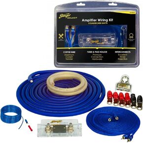 STINGER Select 4GA Complete Amplifier Wiring Kit for Car Audio Systems up to 1200W, Full Copper Construction, Power/Ground/Remote Turn On Wires, RCA Interconnect, Mini ANL/AFS Fuse, Easy Installation in Saudi Arabia