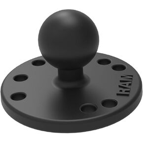 RAM MOUNTS Round Plate Ball Base with B Size 1" Ball, 4-Hole AMPS | Marine-grade aluminum mounting base, compatible with RAM Mounts holders and arms in Saudi Arabia