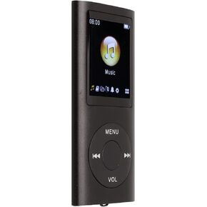 Mp3&Mp4,Mp4 Player Stylish Multifunctional Lossless Sound Slim 1.8 Inch LCD Screen Portable Mp4 Music Playerportable Audio & Video (Black)