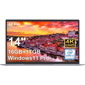 كمبيوتر محمول GMKtec 16 جيجابايت DDR5 1 تيرابايت SSD 14 بوصة 4K UHD Win 11 Pro كمبيوتر محمول مع معالج Intel Core i5 10 Core (4.4 جيجاهرتز)، Intel Iris Xe Graphics 1.2G، HDMI، WiFi 6، كاميرا ويب، USB3.2 x 3، بلوتوث 5.2 in Kuwait