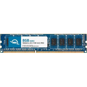 وحدة ترقية ذاكرة الوصول العشوائي OWC 8GB DDR3 ECC Unbuffered CL13 PC3-14900 1866MHz SDRAM متوافقة مع موديلات Mac Pro 2013 (OWC1866D3ECC08G)