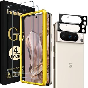 واقي شاشة من الزجاج المقسى ivoler [4+2Pack] لهاتف Samsung Galaxy A33 5G [4 Pack] مع [عبوتين] واقي عدسة الكاميرا مع [إطار محاذاة] طبقة شفافة عالية الدقة مضادة للخدش، 6.4 بوصة in Kuwait