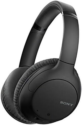 Sony WHCH710N Wireless Bluetooth Noise-Canceling Over-The-Ear Stereo Headphones (Black) Bundle with Protective Headphone Case and Headphone Stand - Dual Microphone, 35 Hours of Playtime - (3 Items) in Saudi Arabia
